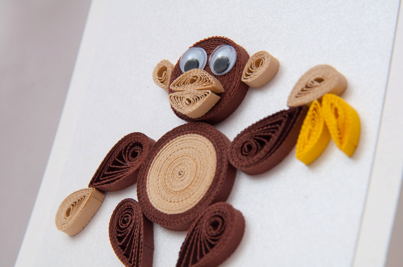 quilled mokney quilled elephant quilled lion