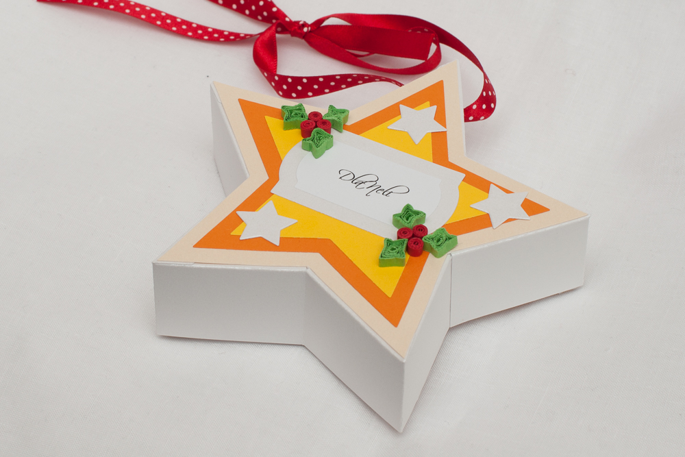 pudełko w kształcie gwiazdy, kartki na boże narodzenie, kartki swiąteczne ręcznie robione