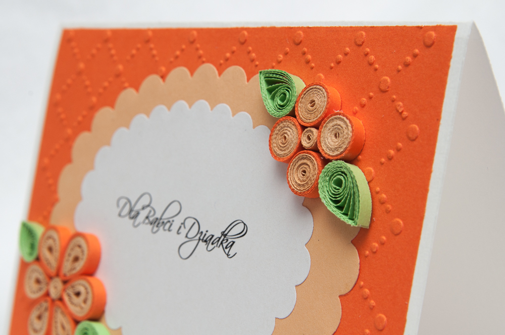handmade grandparents day card quilling flowers