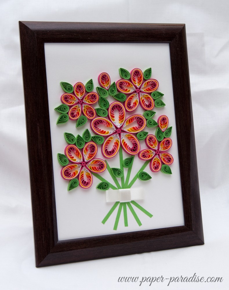 quilling picture flowers obrazek quilling