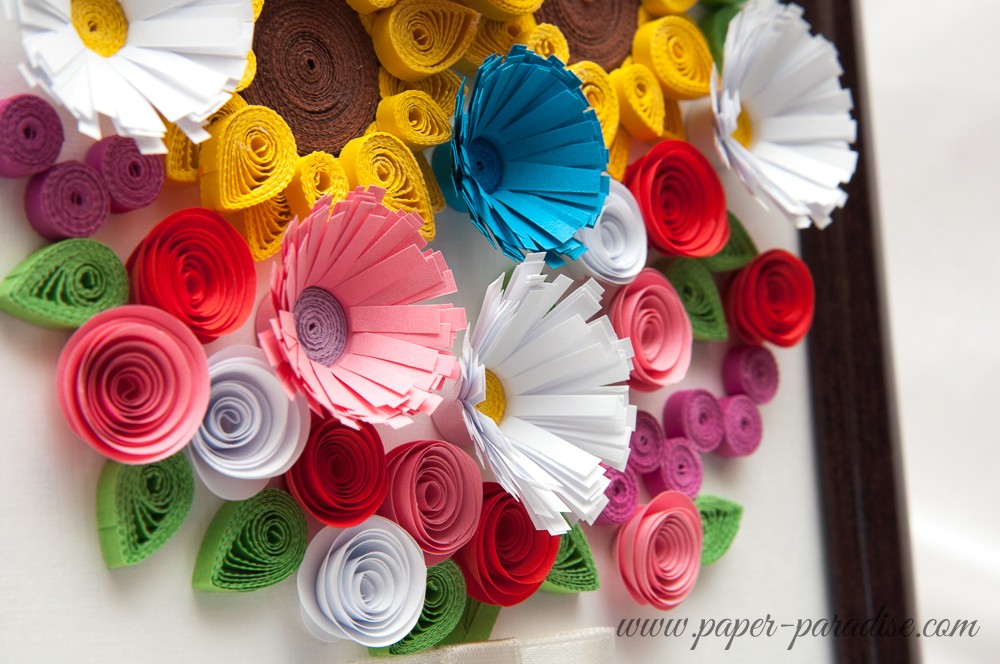 kwiaty quilling quilled flowers