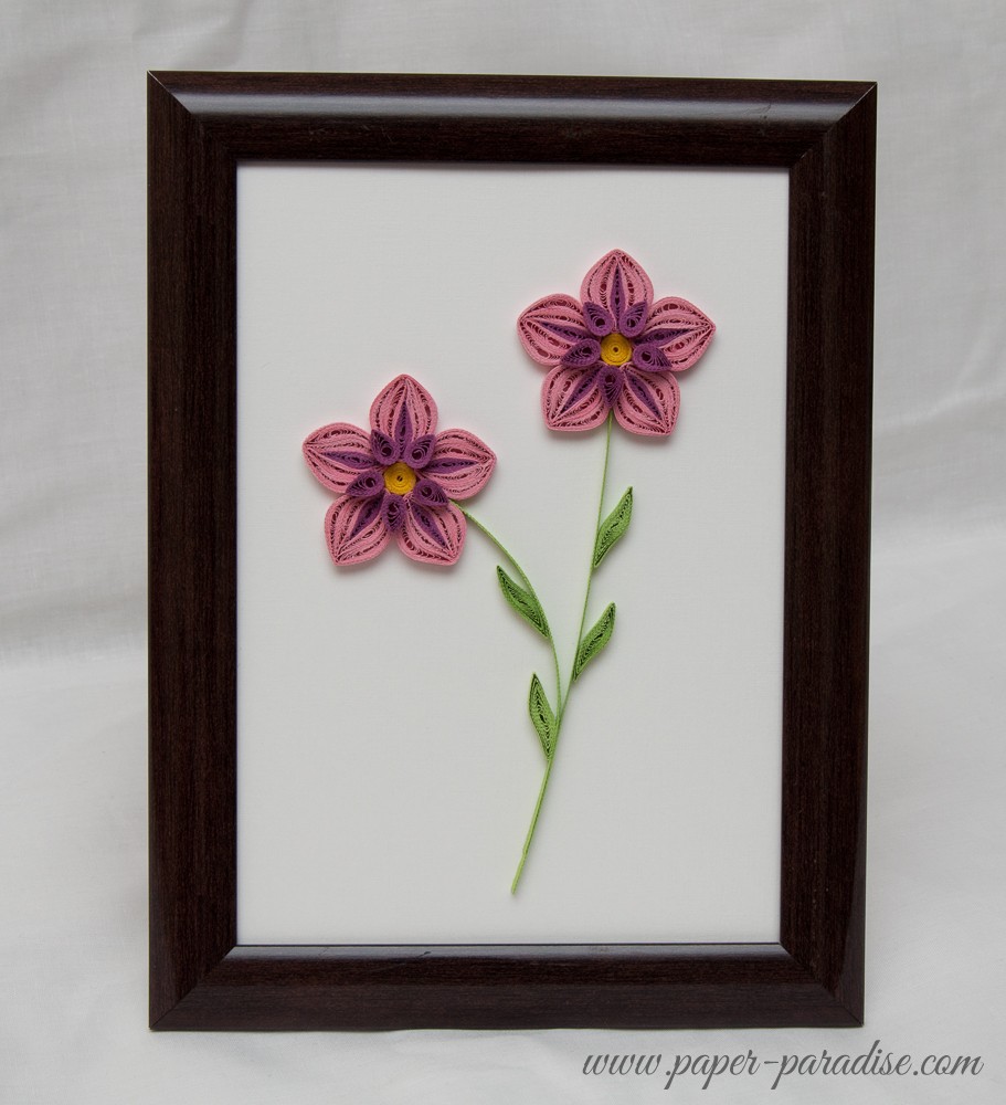 framed picture quilling flowers quillied