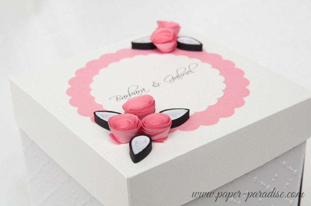 handmade cards quilling exploding box wedding