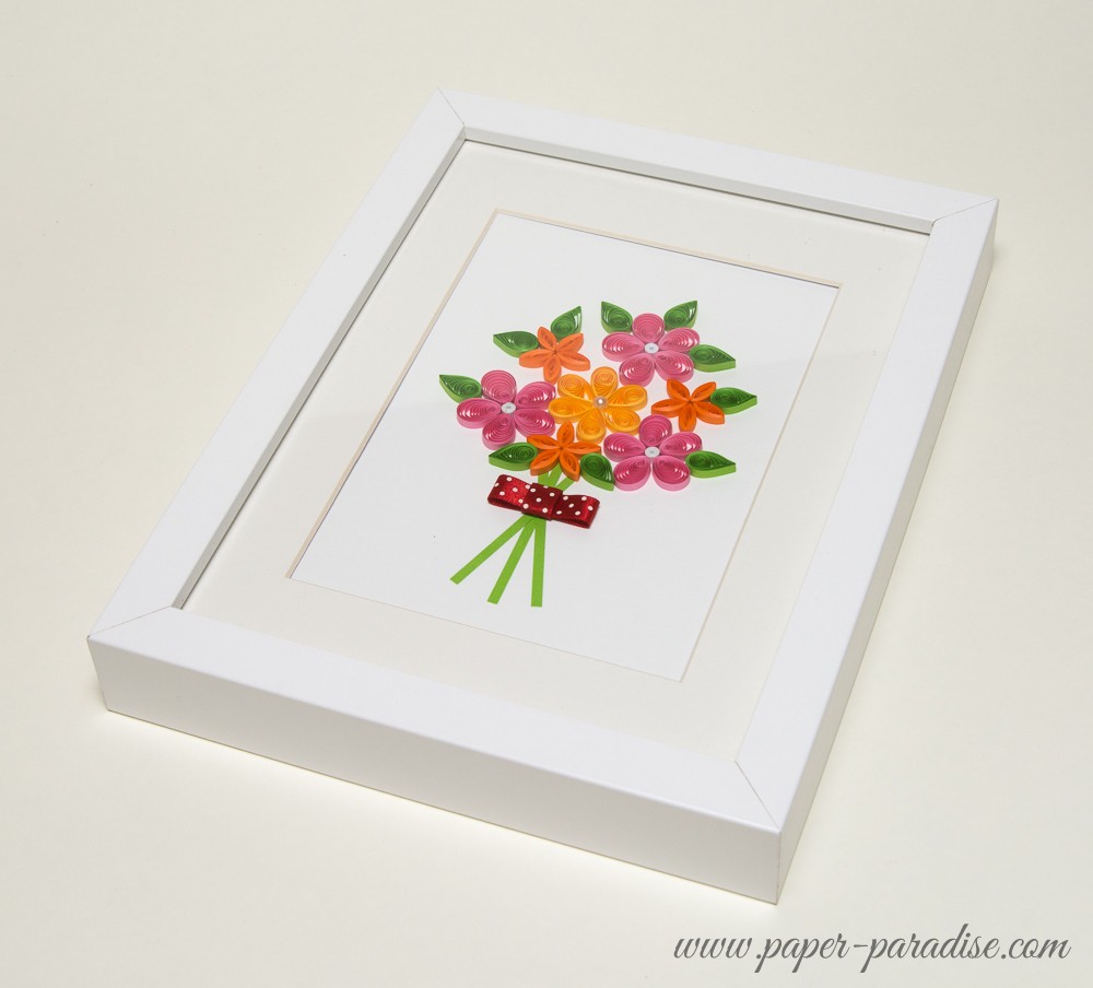 framed picture quilling quilled flowers wall art wall decor