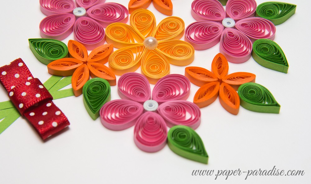flowers quilling framed picture quilling wall art quilling