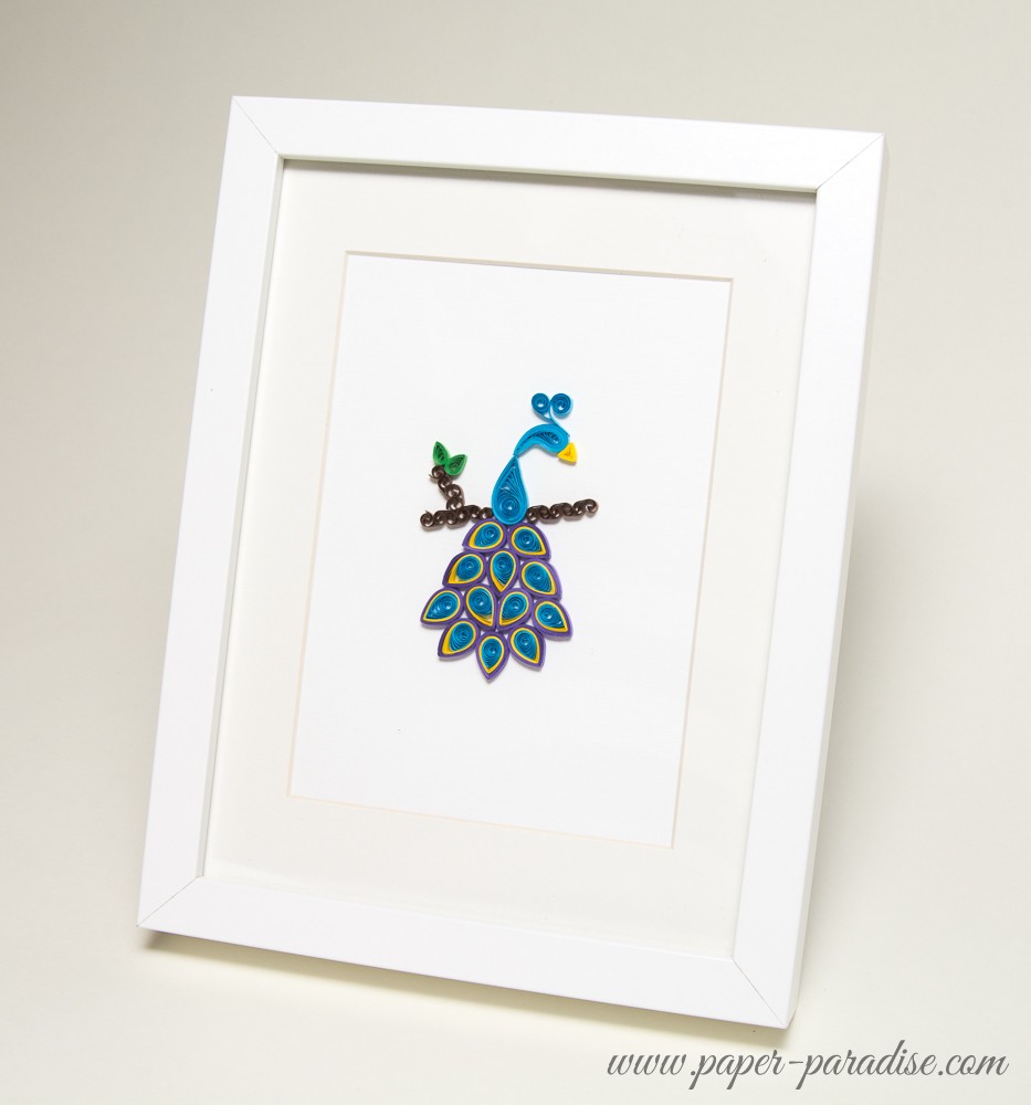 quilling peacock quilling paw obrazek w ramce quilling framed picture