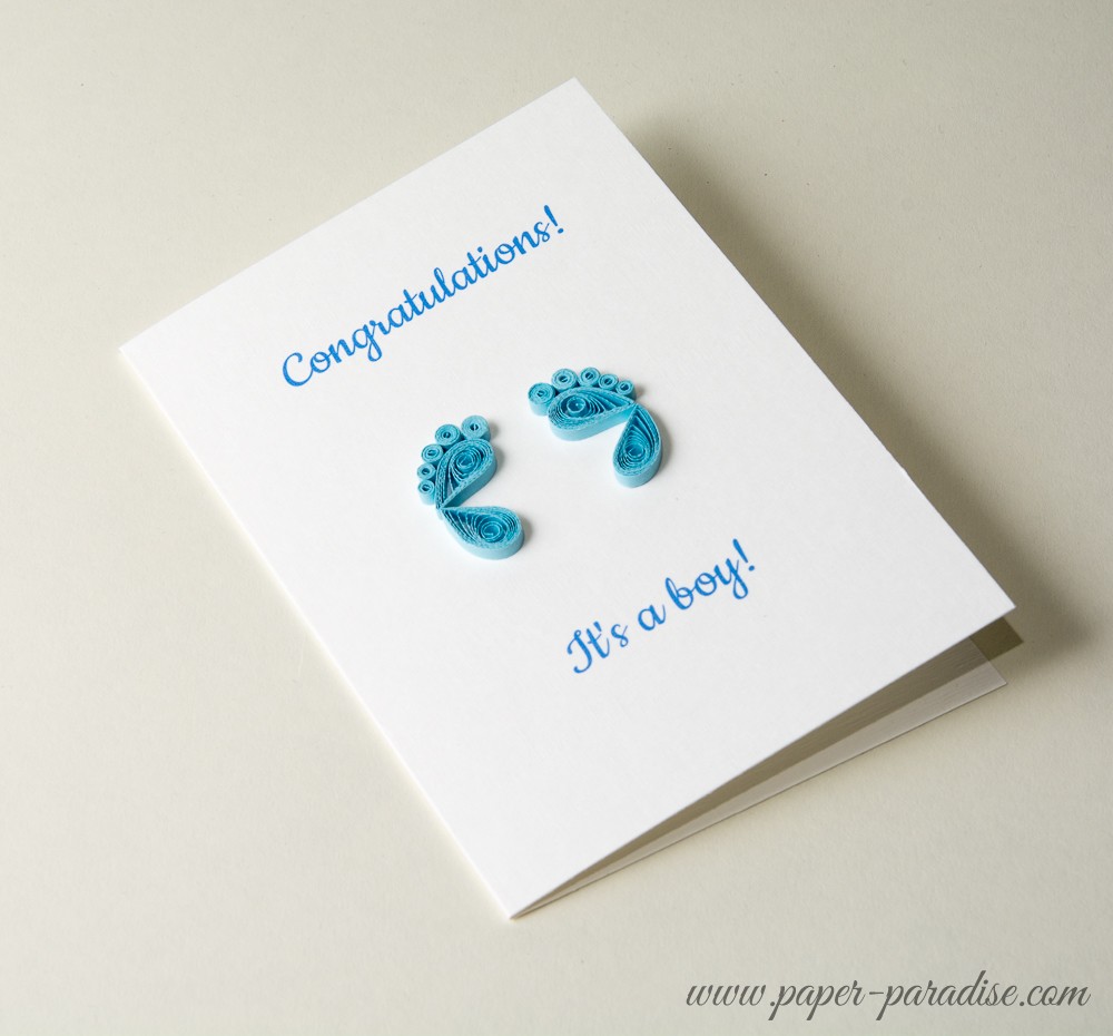 handmade cards quilling baby shower card handmade quilled feet baby shower invitation