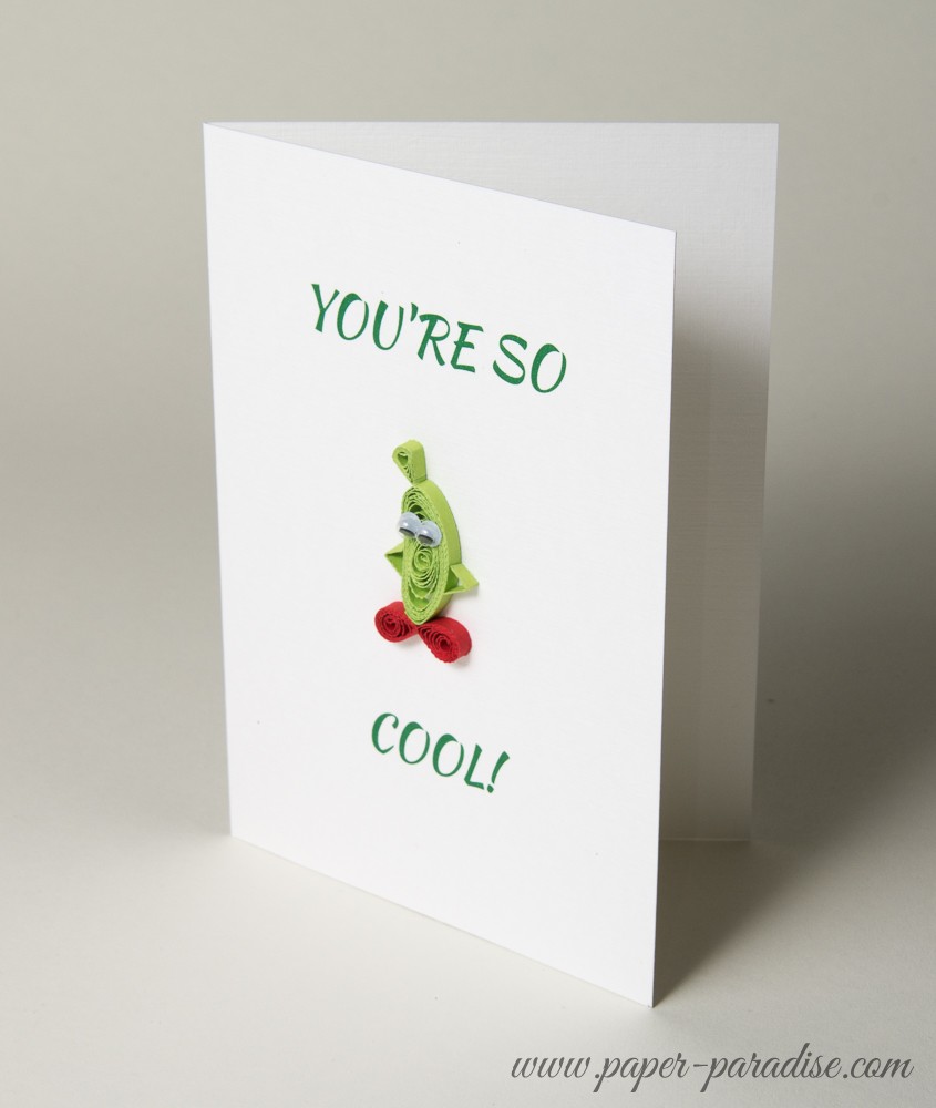 funny handmade greeting cards quilling cool as cucumber card handmade