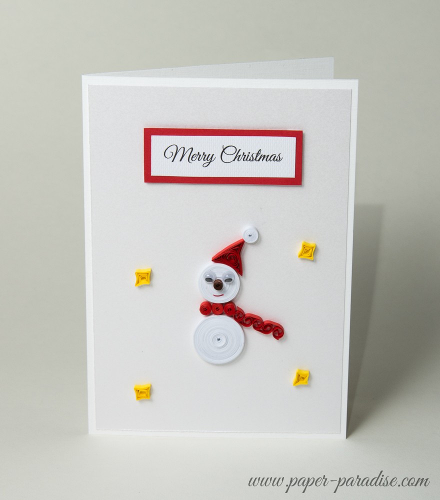 kartki bożonarodzeniowe ręcznie robione quilling christmas cards quilling snowman