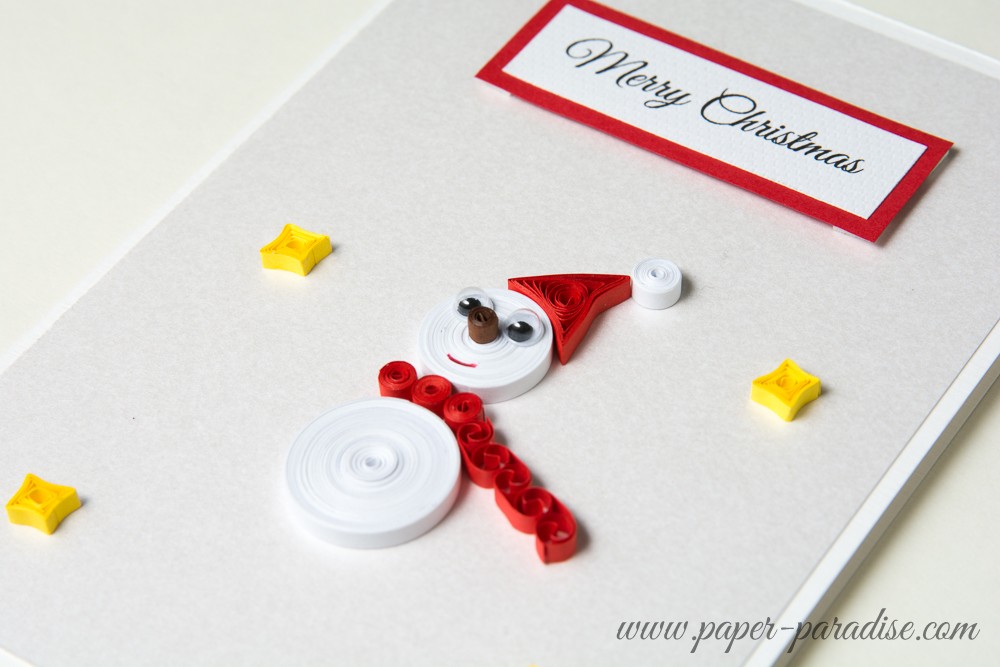 handmade christmas cards quilling snowman