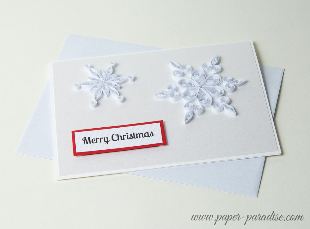 handmade greeting cards christmas quilling snowflakes