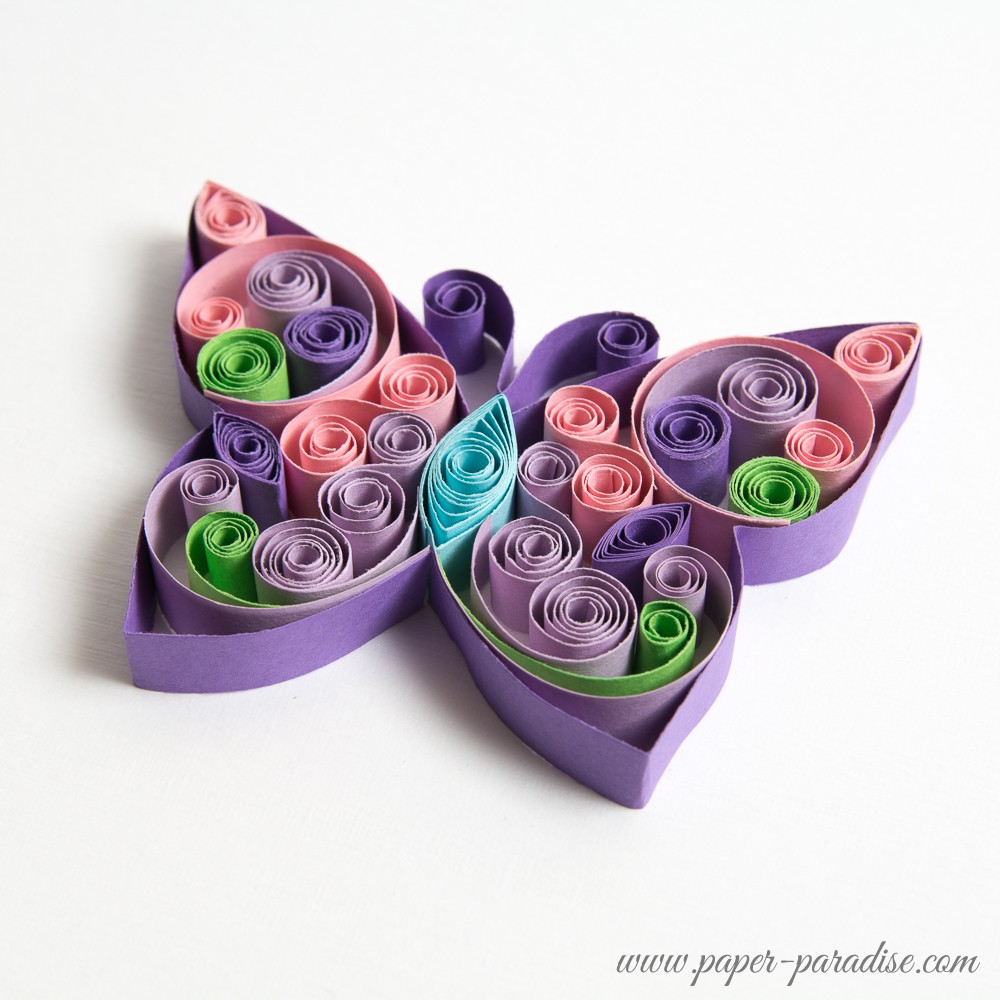 unique handmade picture framed art quilling butterfly