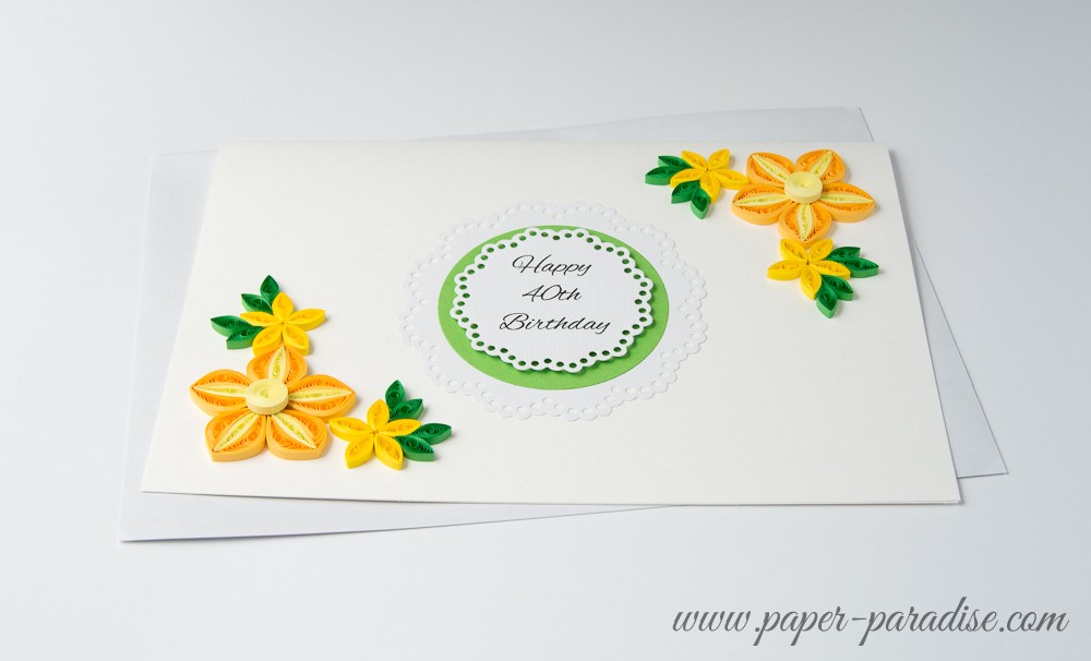 unique handmade greeting cards unique 40th birthday card quilling