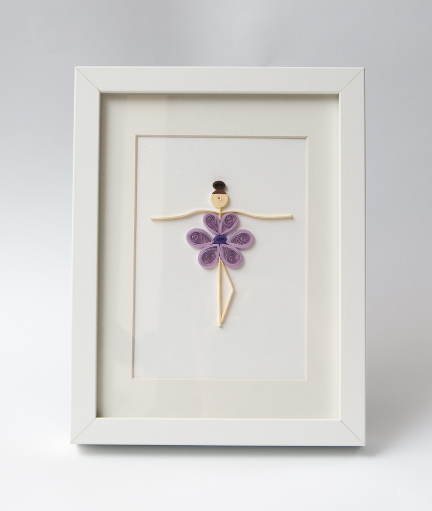 baletnica quilling balerina obrazek w ramce ręcznie robiony baletnica z papieru