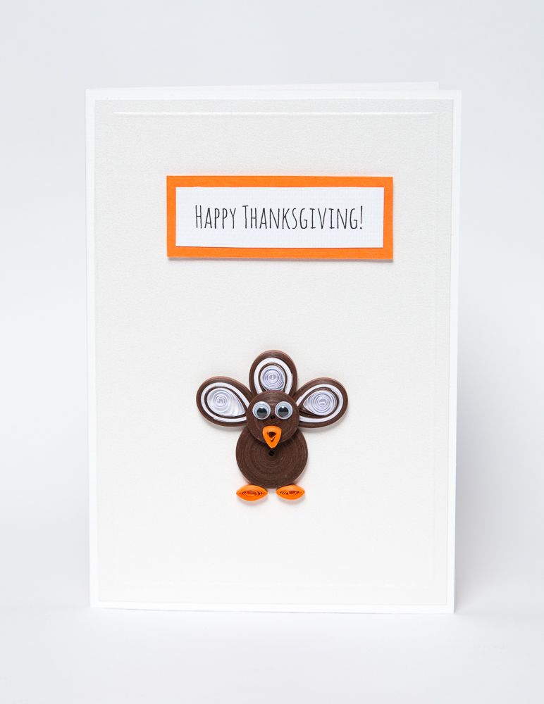 unique handmade thanksgiving card quilling turkey funny cute sweet handmade thanksgiving greeting