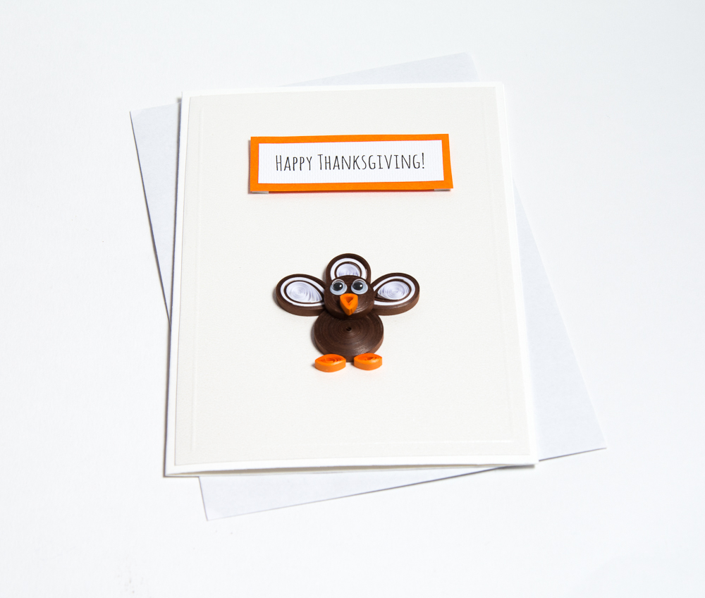 unusual handmade thanksgiving cards funny cute sweet turkey quilling quilled cards keepsake greeting 3d custom made paper art