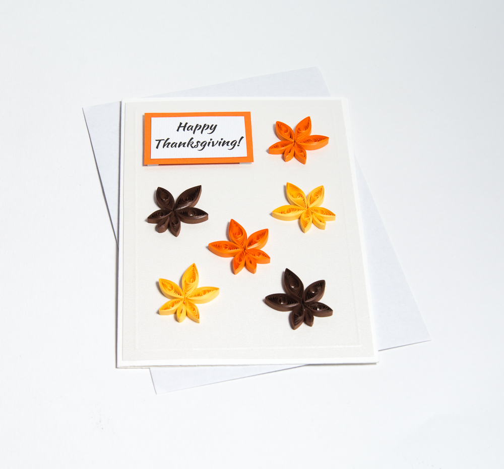 original thanksgiving cards greeting quilling quilled leaves fall autumn unique thanksgiving gift keepsake