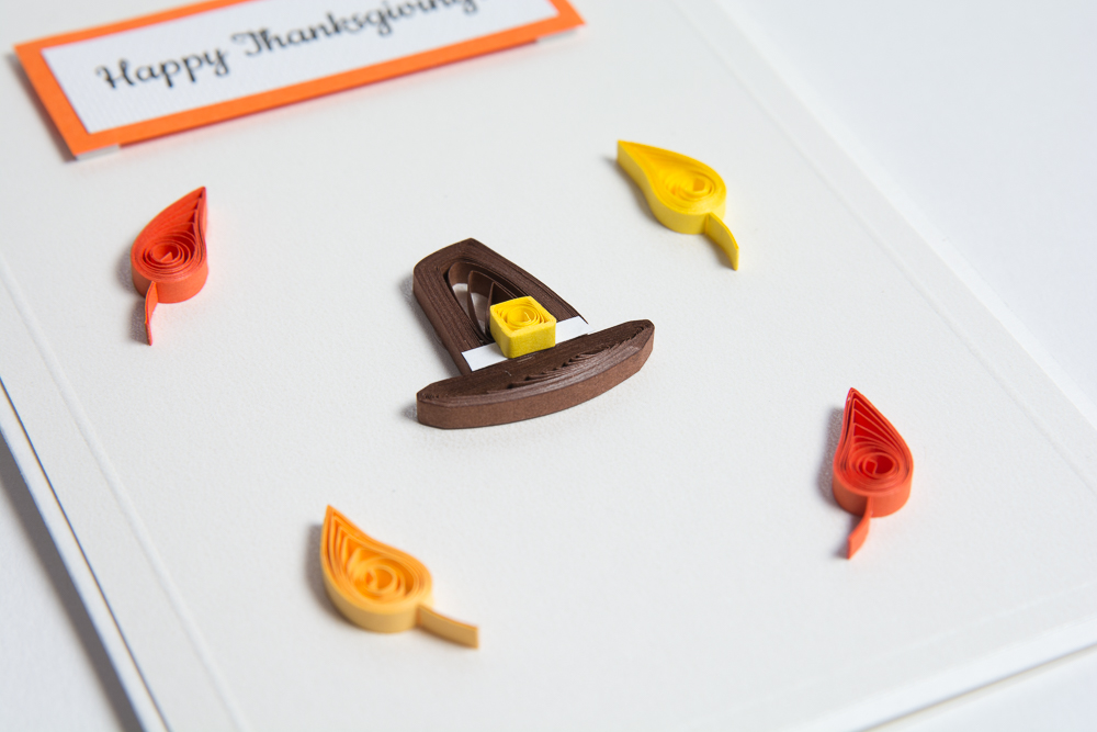unique handmade thanksgiving cards quilling quilled paper pilgrims hat custom personalized 3d gift card keepsake