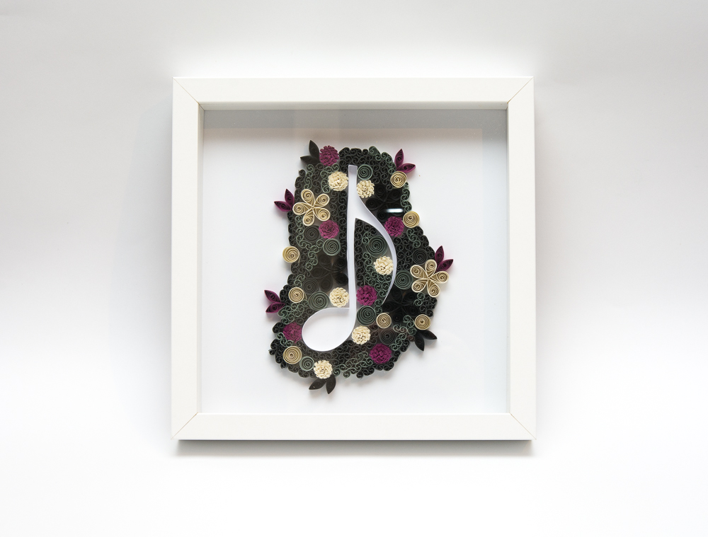 unique handmade wall art framed quilling art quilled musical note paper art music lovers music fans musician gift etsy
