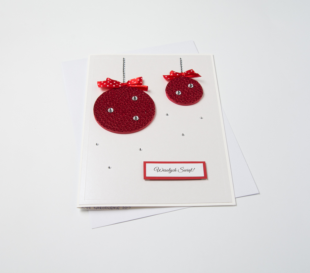 unique handmade christmas cards quilling red ornaments paper snowflakes elegant xmas keepsake etsy custom made