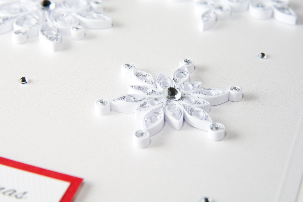 handmade christmas cards etsy quilling snowflakes elegant xmas gift personalized keepsake custom made sparkly
