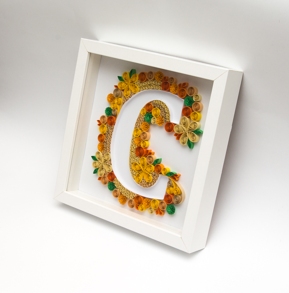 unique wall art quilling quilled letter c monogram name personalized gift etsy paper art