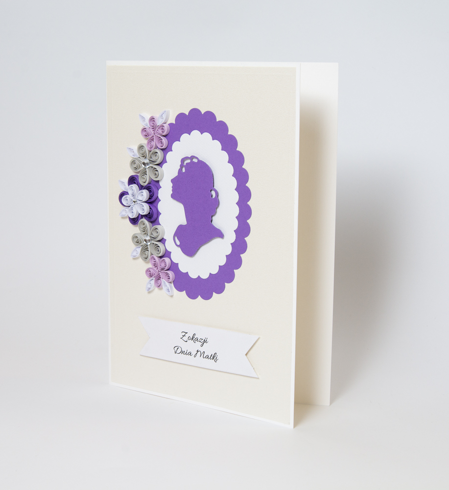 unique handmade mother's day card quilling purple etsy handmade card for mum