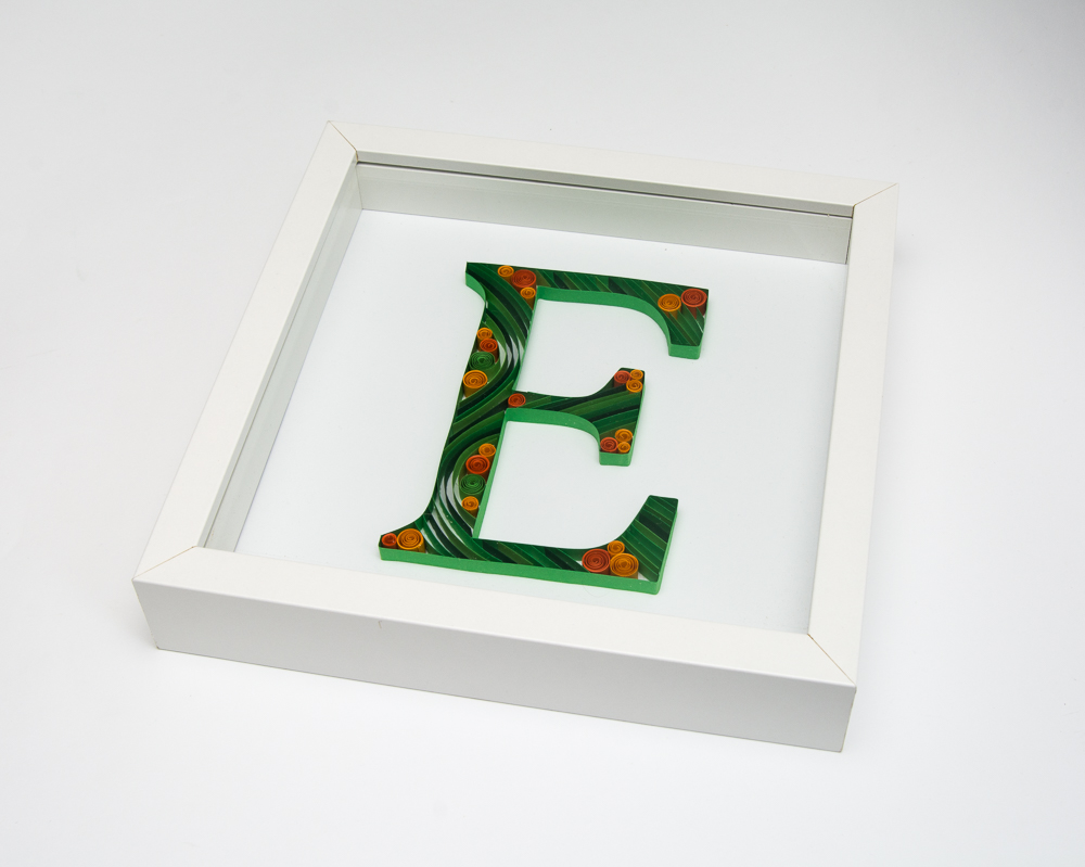modern home decor quilled monogram paper typography framed wall art etsy personalized