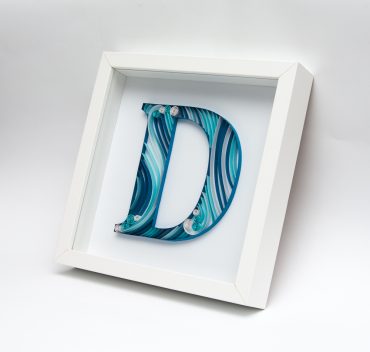 Litera D Quilling Konturowy W Ramce Paper Paradise