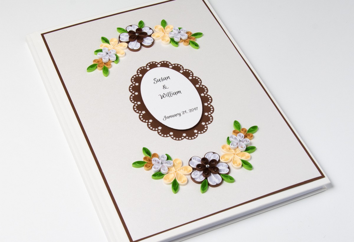 You are currently viewing Brown Floral Wedding Guest Book