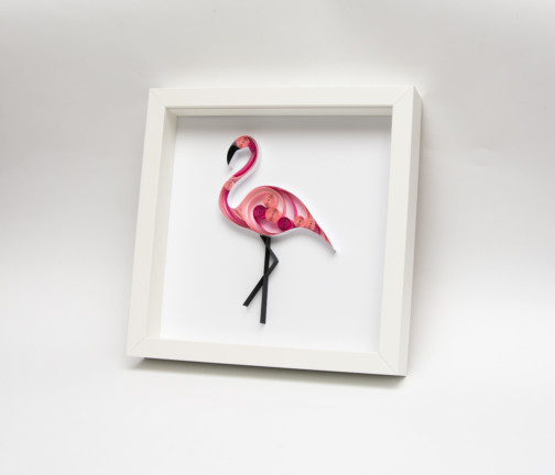Obraz z flamingiem