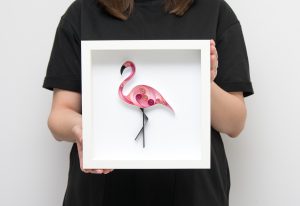 Read more about the article Unique Flamingo Quilling Wall Art