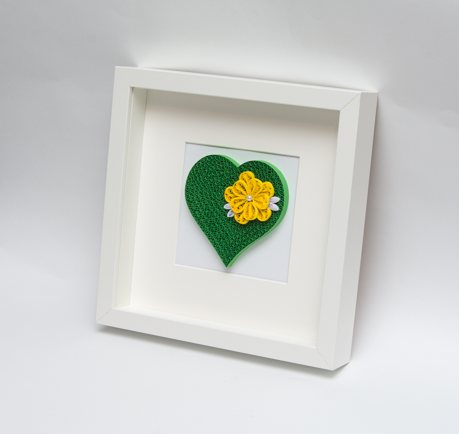You are currently viewing Green Heart Quilling Wall Art