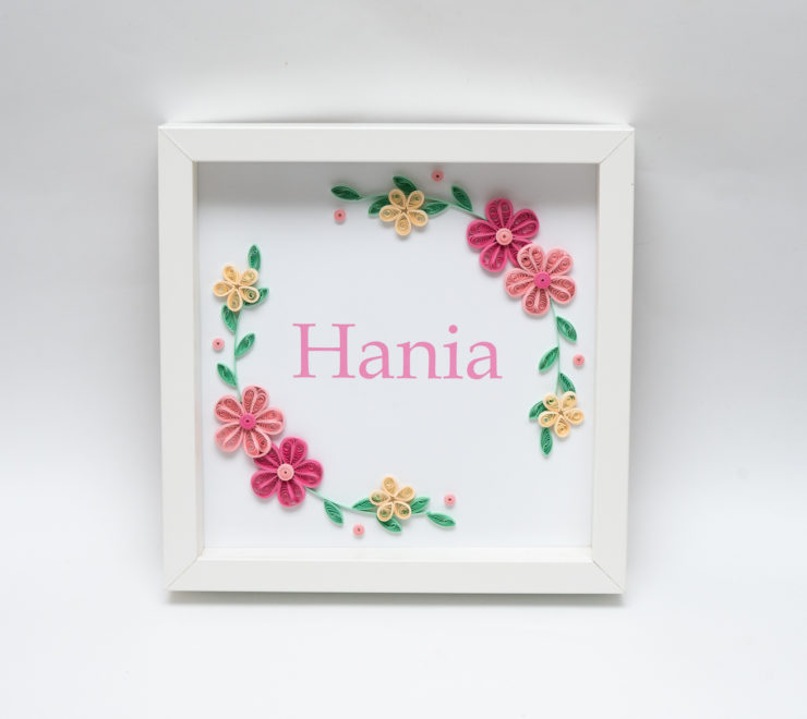 Read more about the article Unique Nursery Art – A Cute Floral Wreath Baby Name Sign