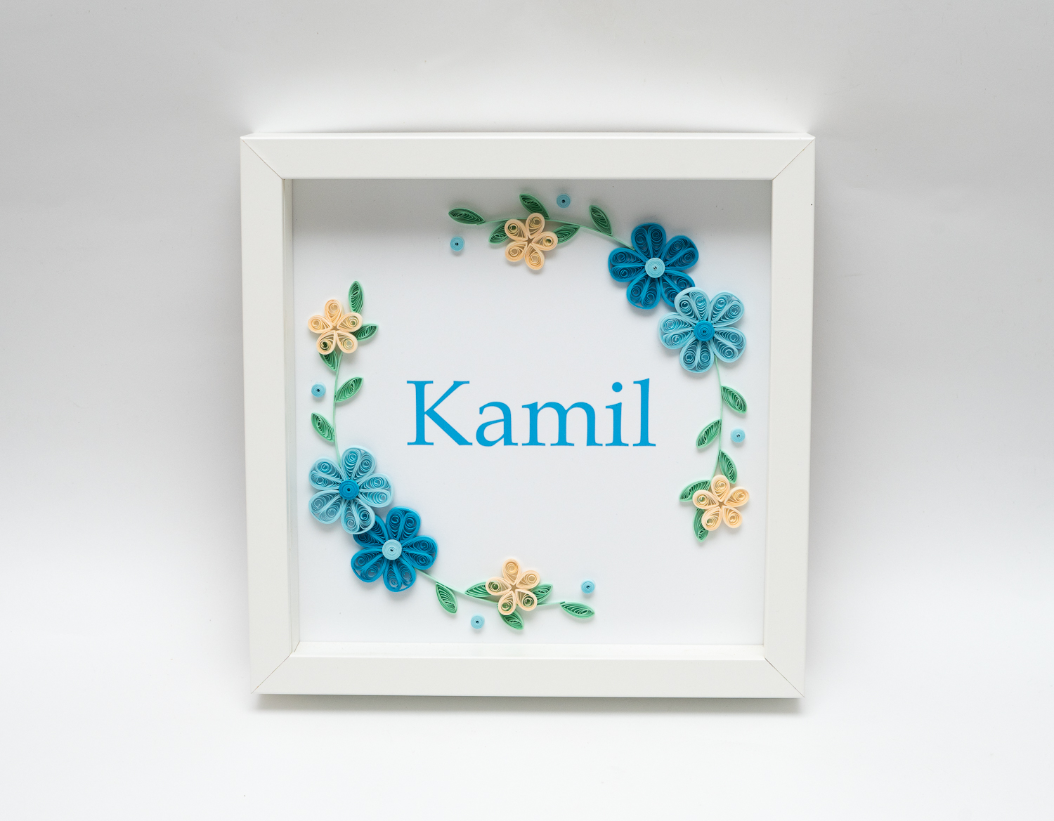 You are currently viewing Modern Baby Room Art – Framed Baby Boy Name Sign