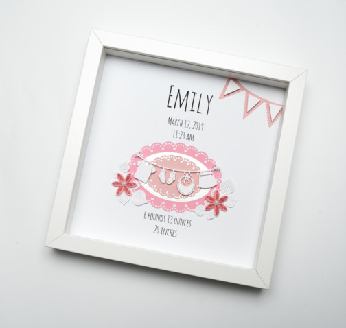 modern nursery wall art baby stats for a girl unique baby shower gift baptism gift etsy