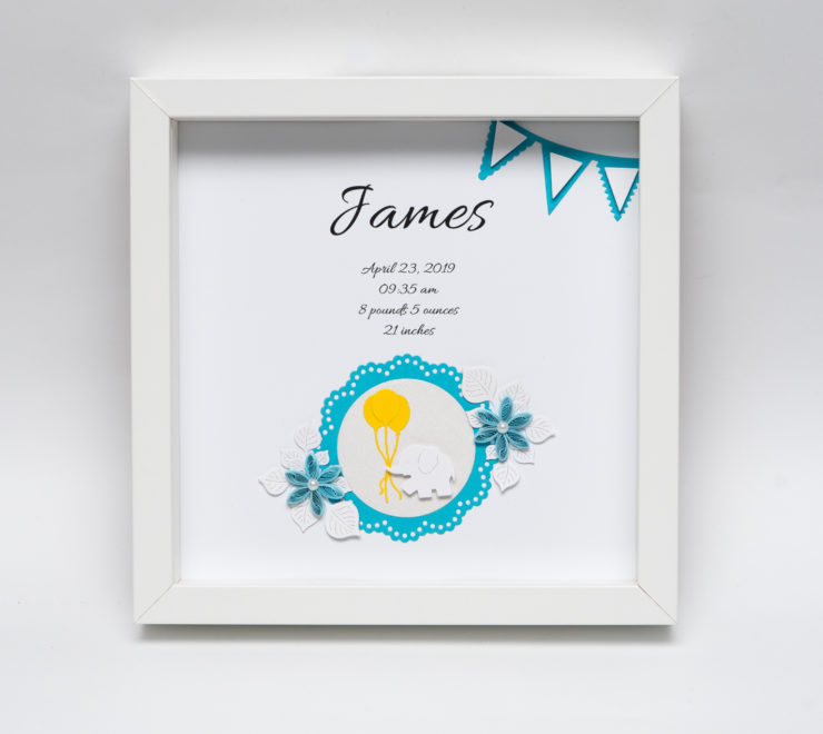 Read more about the article Cute Framed Baby Stats – Baby Boy Birth Announcement