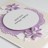 Zaproszenia ślubne – kolor liliowy – 5 sztuk