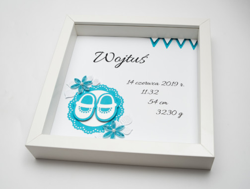 unique baby shower gift handmade birth announcement for a boy