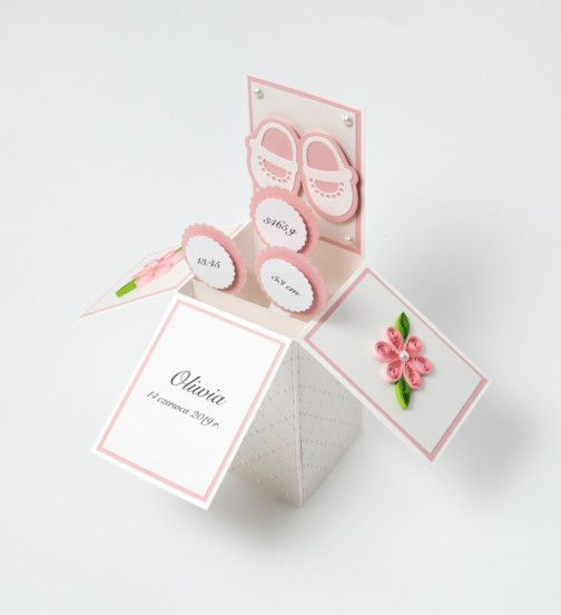 unique handmade greeting cards baby shower invitations pop up box