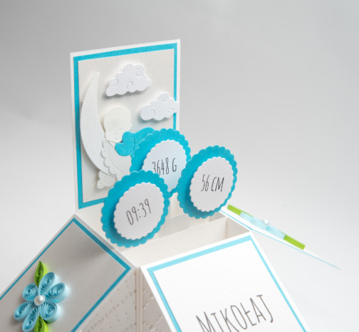 unique handmade baby shower invitations pop up box 3d card