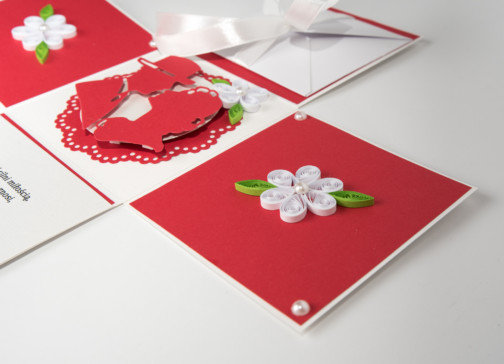 beautiful red wedding invitations handmade exploding box etsy