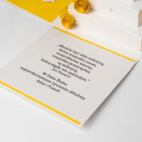 Kartka na ślub – Exploding box, żółty