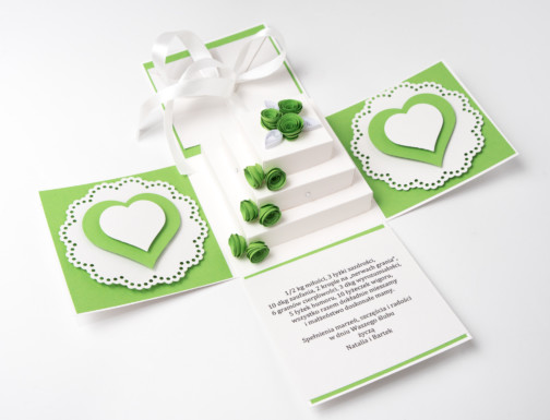 elegant handmade wedding invitations unique exploding box with cake etsy