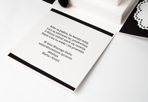 custom handmade wedding invitations black and white exploding box