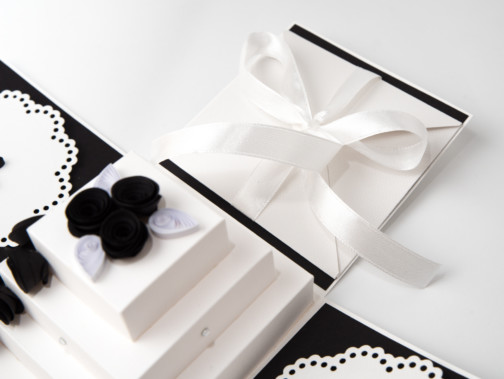 elegant wedding anniversary card handmade black and white exploding box etsy quilling