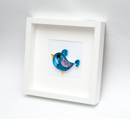 unique quilling wall art little blue bird cute nursery art etsy