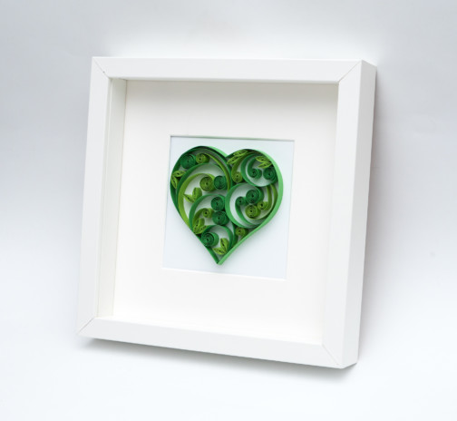 green heart quilling wall art etsy unique love gift bedroom decor