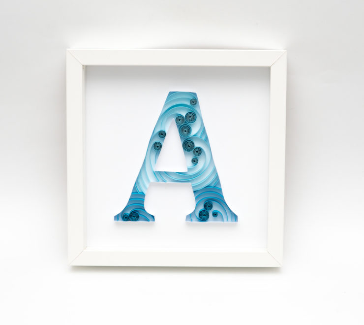 Read more about the article Personalized Nursery Wall Art – Handmade Quilling Letter A
