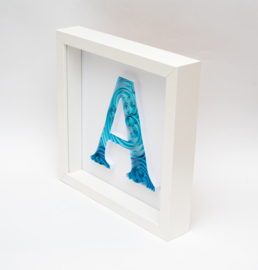 framed letter A quilling wall art unique handmade name sign etsy